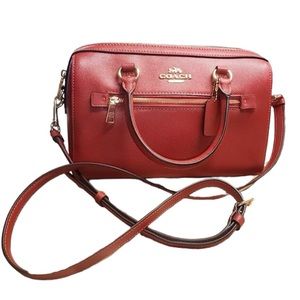 Coach Rowan Satchel Crossbody Bag- Red